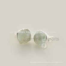 Venta al por mayor Mejor Calidad Natural Gemstone Pendientes, 925 Sterling Silver Bezel Pendientes Joyería Proveedor